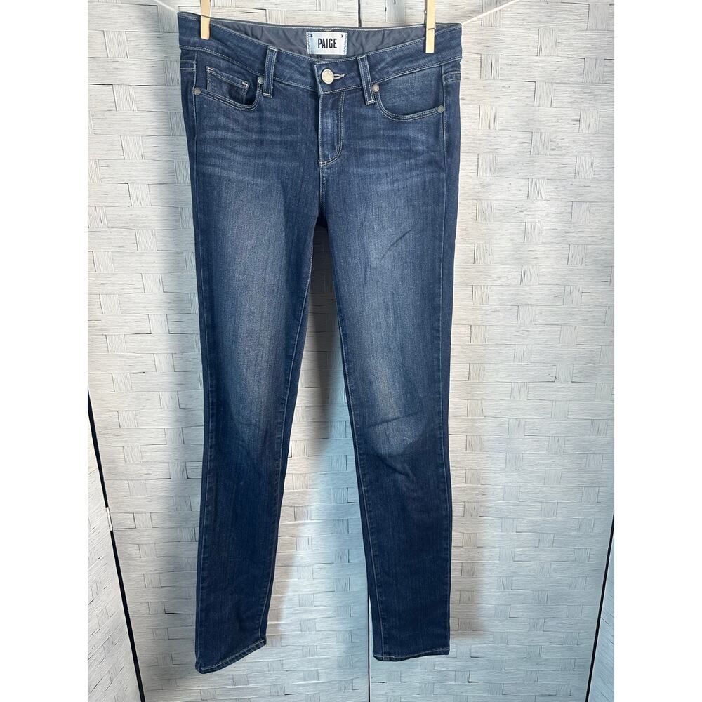 Paige skinny medium wash jeans low rice denim western Streetwear Normcore
